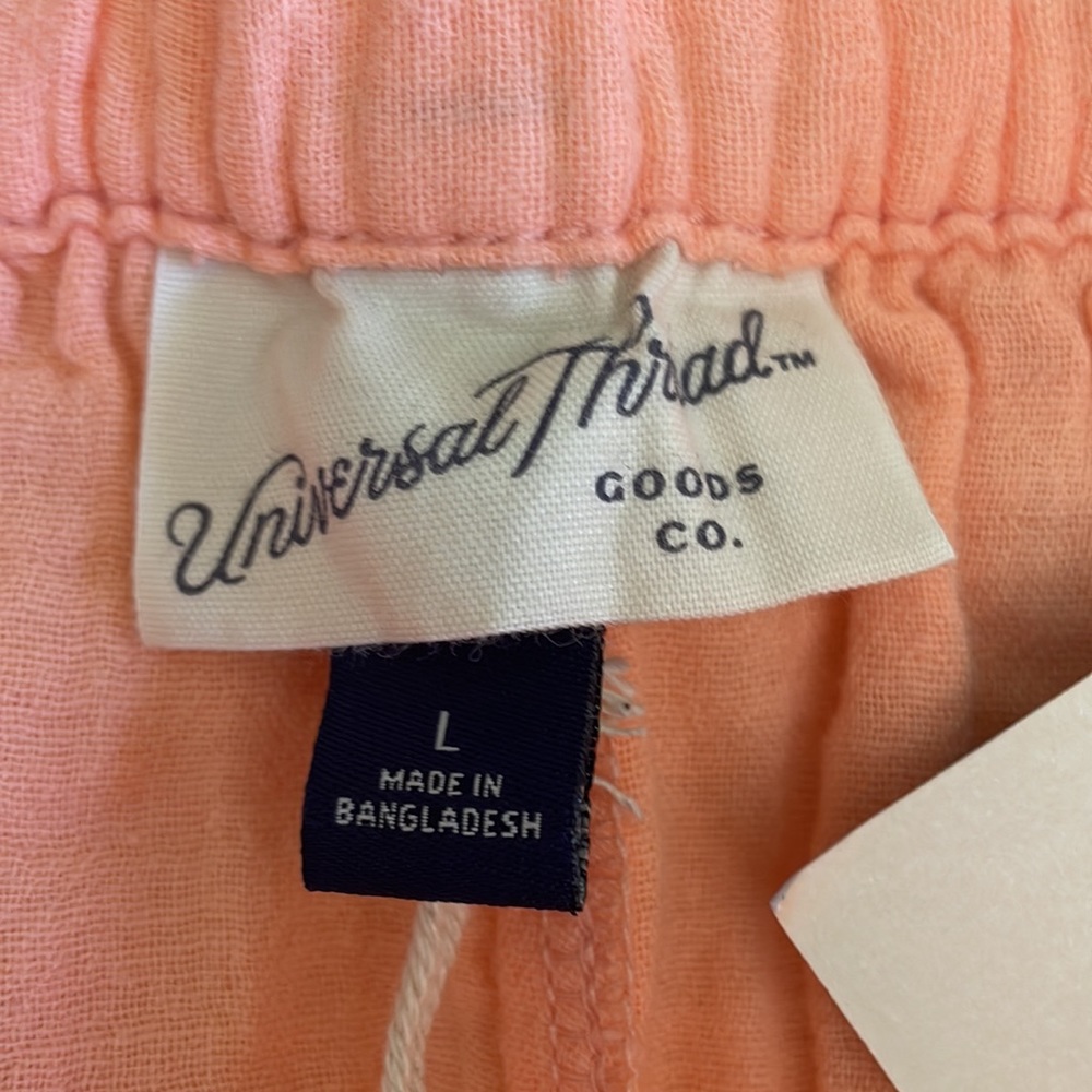 NWT Universal Thread High Waisted Coral Cotton Shorts (L) - Picture 5 of 7